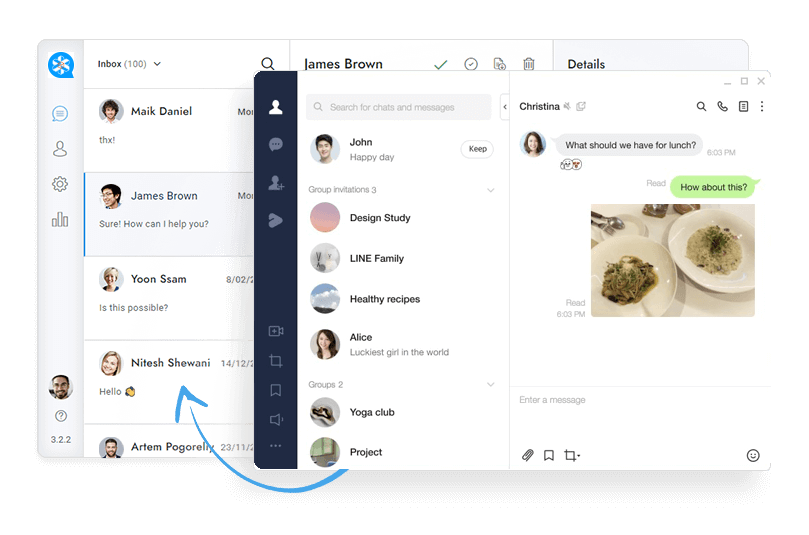 LINE chat integration